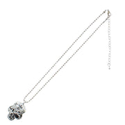 Engraved Pirate Skull Chain Necklace with Star Eye Patch