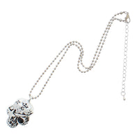 Engraved Pirate Skull Chain Necklace