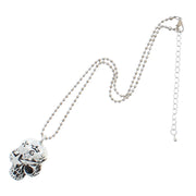 Engraved Pirate Skull Chain Necklace with Star Eye Patch