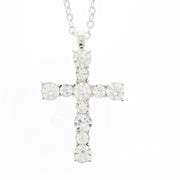 Diamante Stone Cross Necklace