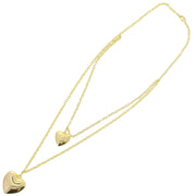 Gold Double Heart Chain Necklace