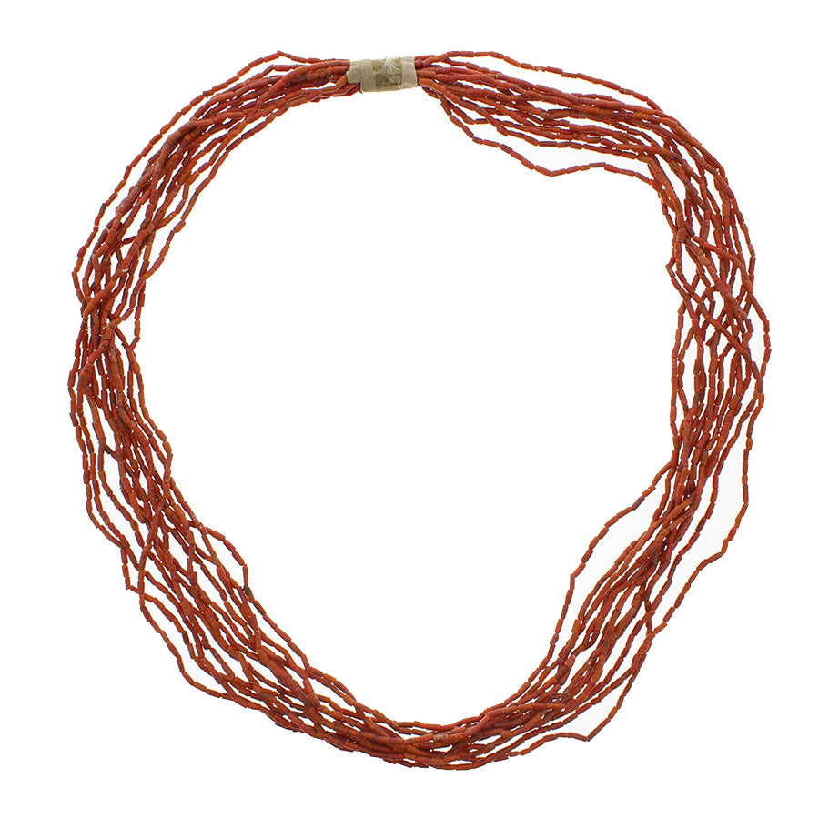 Set of 12 Coral Love Bead Necklaces