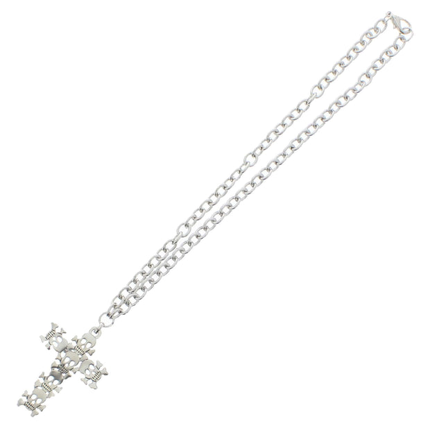 Skull & Crossbones Cross Chain Necklace