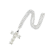 Skull & Crossbones Cross Chain Necklace