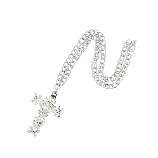 Skull & Crossbones Cross Chain Necklace
