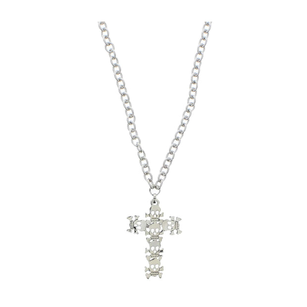 Skull & Crossbones Cross Chain Necklace