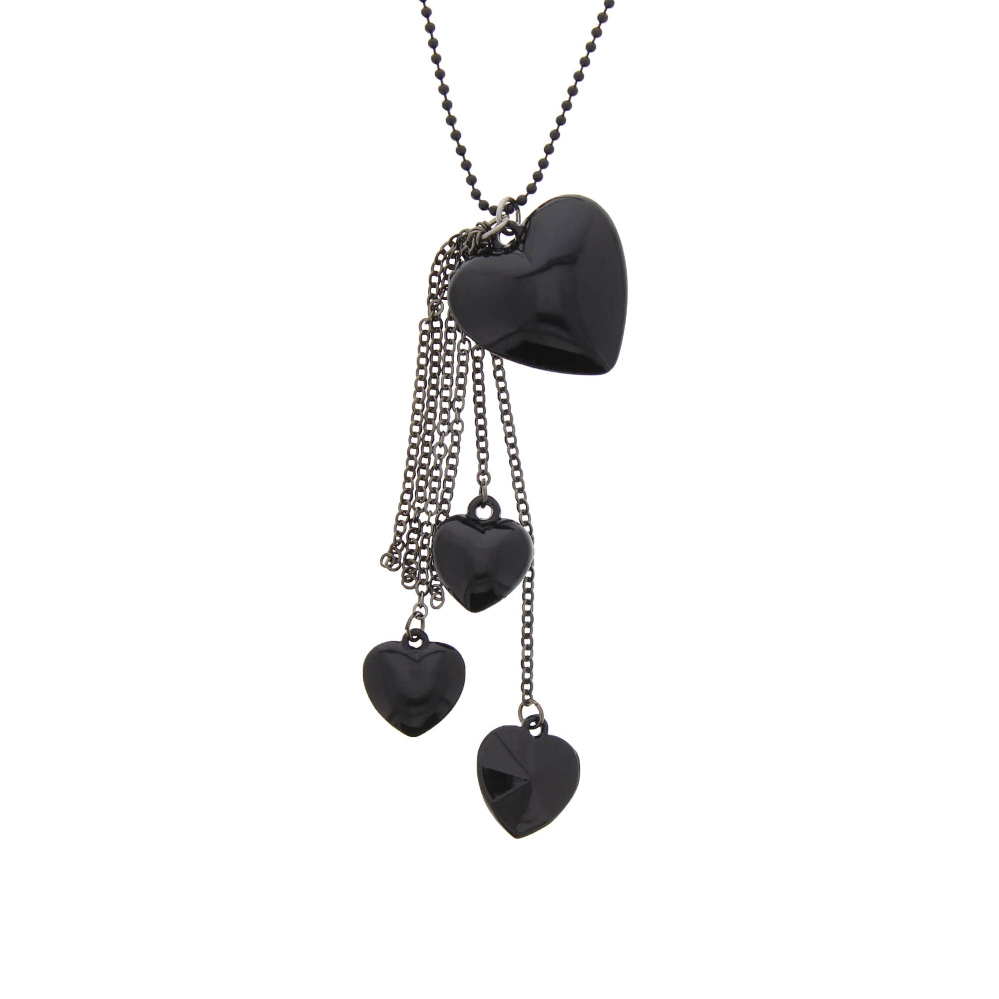 Chain Drop Multi Heart Necklace & Earring Set