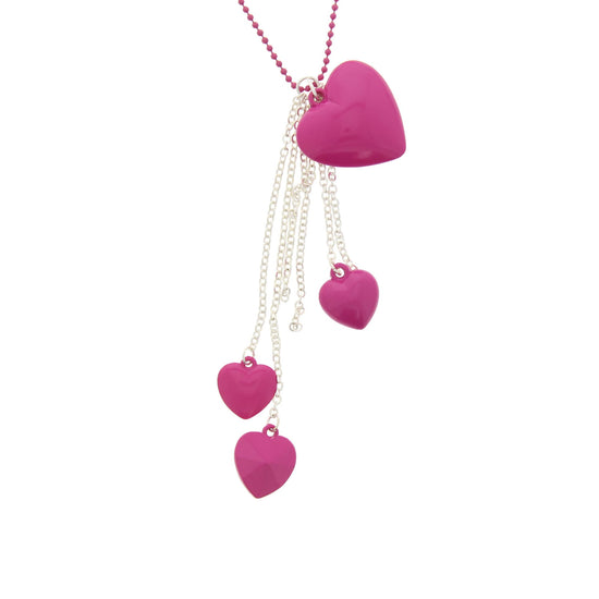 Chain Drop Multi Heart Necklace & Earring Set