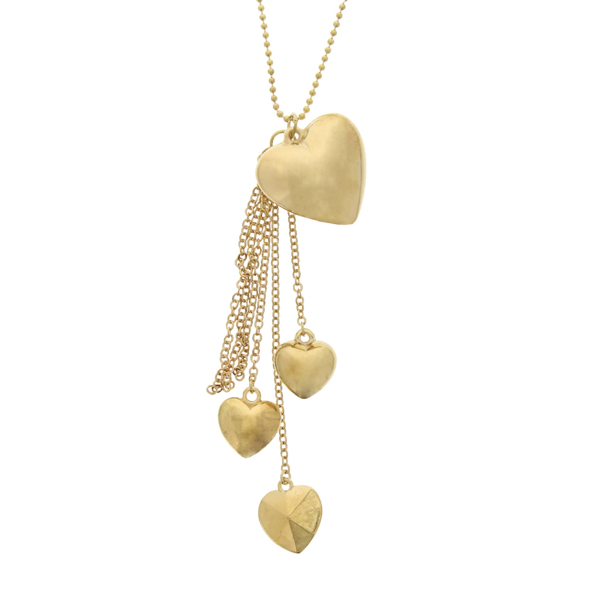 Chain Drop Multi Heart Necklace & Earring Set