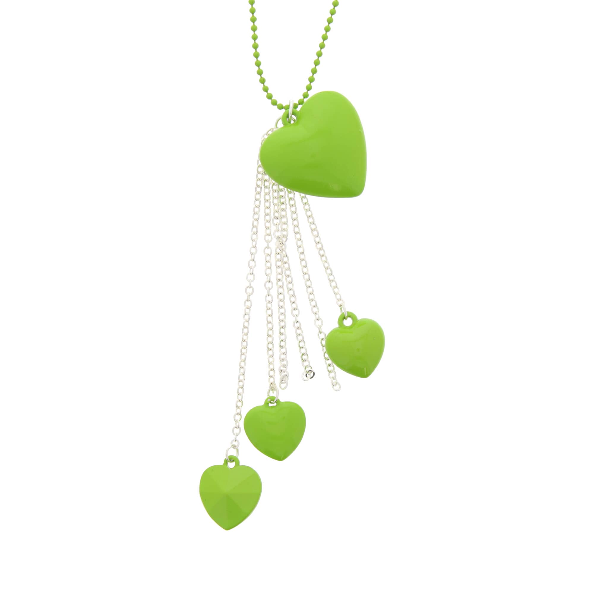 Chain Drop Multi Heart Necklace & Earring Set