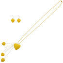 Chain Drop Multi Heart Necklace & Earring Set