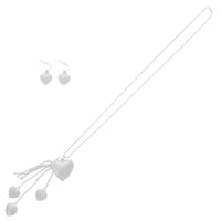 Chain Drop Multi Heart Necklace & Earring Set