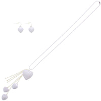 Chain Drop Multi Heart Necklace & Earring Set