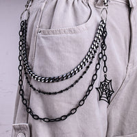 Triple Hip Chain with Cobweb & Spider