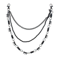 Black Triple Hip Chain with Bicycle Chain