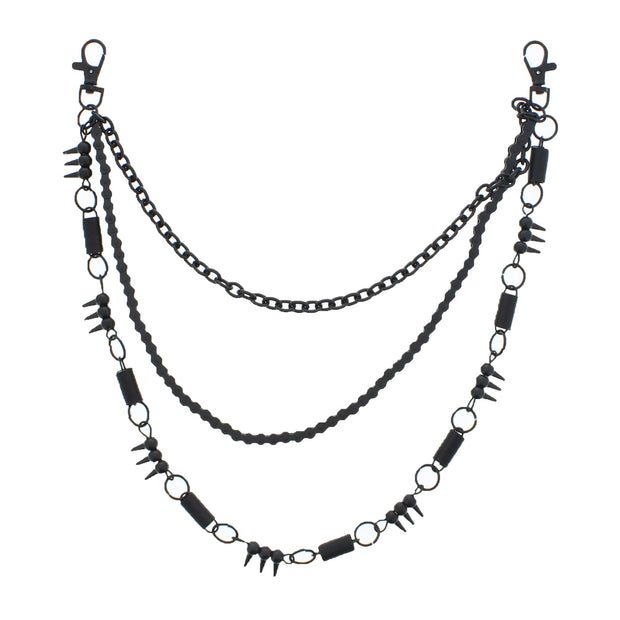 Triple Hip Chain with Bicycle Chain, Springs & Spikes