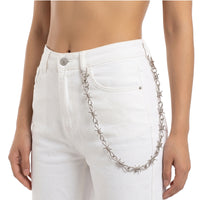 Barbwire Design Metal Fashion Waist Wallet Chain