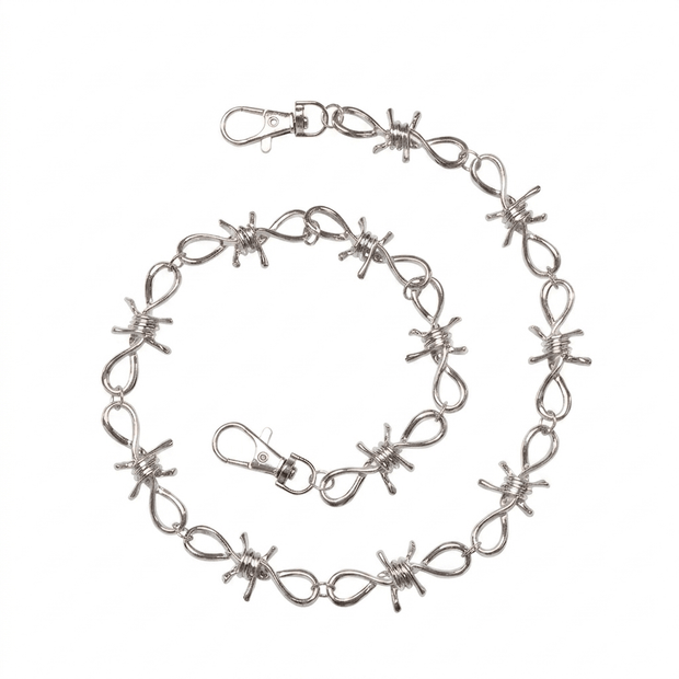 Metal Barbwire Heart Design Choker Necklace