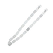 Metal Blade Link Smooth Finish Edgy Aesthetic Necklace
