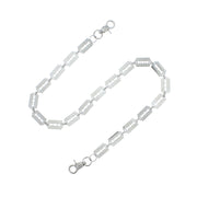 Metal Blade Link Smooth Finish Edgy Aesthetic Necklace