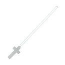 Metal Silver Cross Ball Chain Religious Pendant Necklace