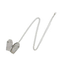 Dracula Coffin Silver Chain with Cross Necklace