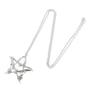 Quadruple Bat Pentagram Chain Necklace