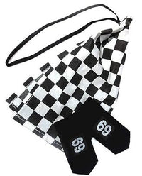 Police Epaulettes & Check Scarf with Elastic Fitting