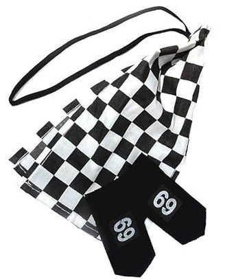 Police Epaulettes & Check Scarf with Elastic Fitting