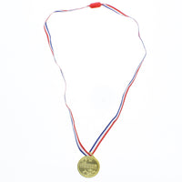 Fancy Gold Star Medal Necklace