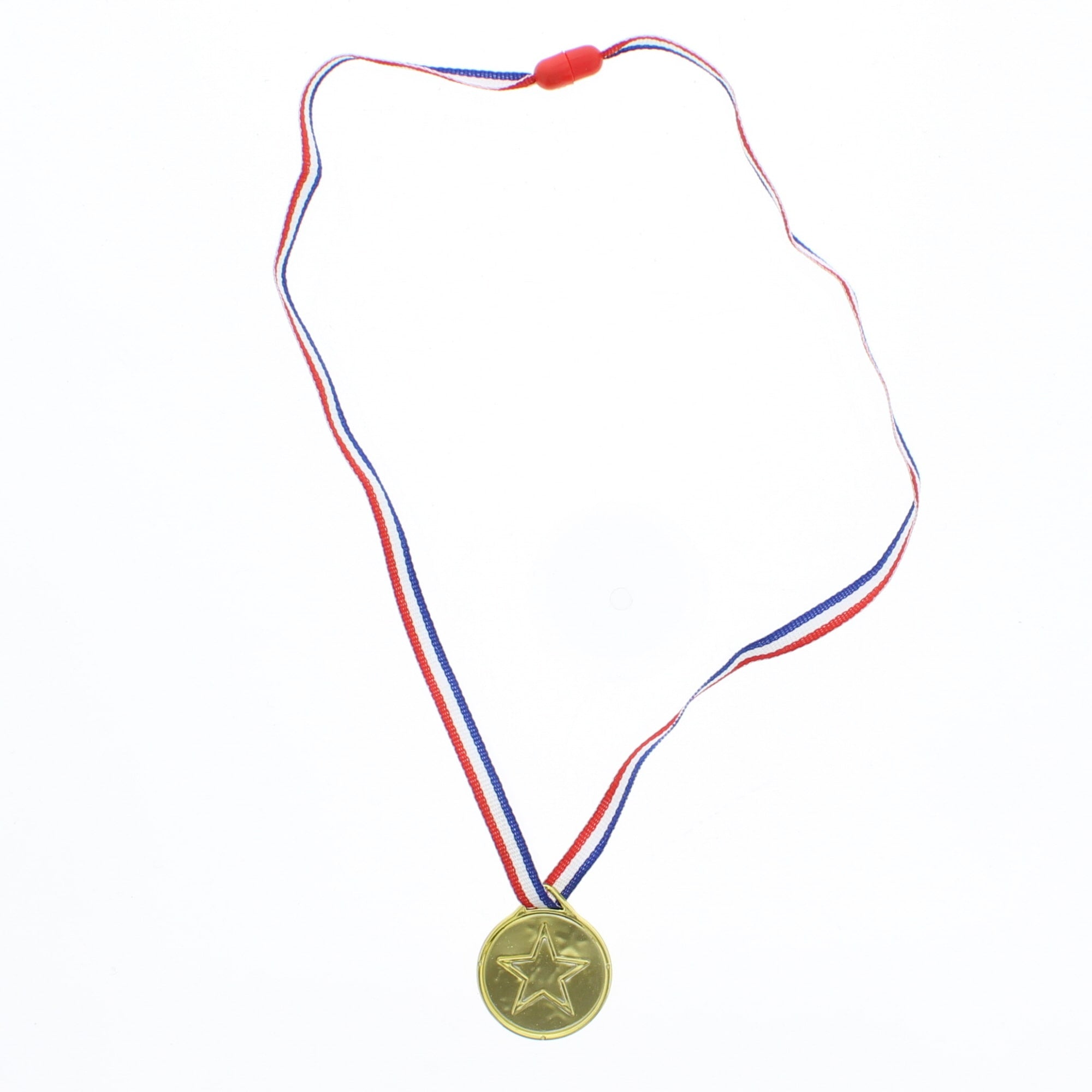 Fancy Gold Star Medal Necklace