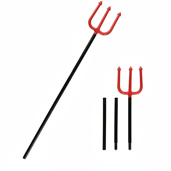 Red Large Plastic Devil Fork