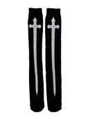 Gothic Cross Thigh High Stockings