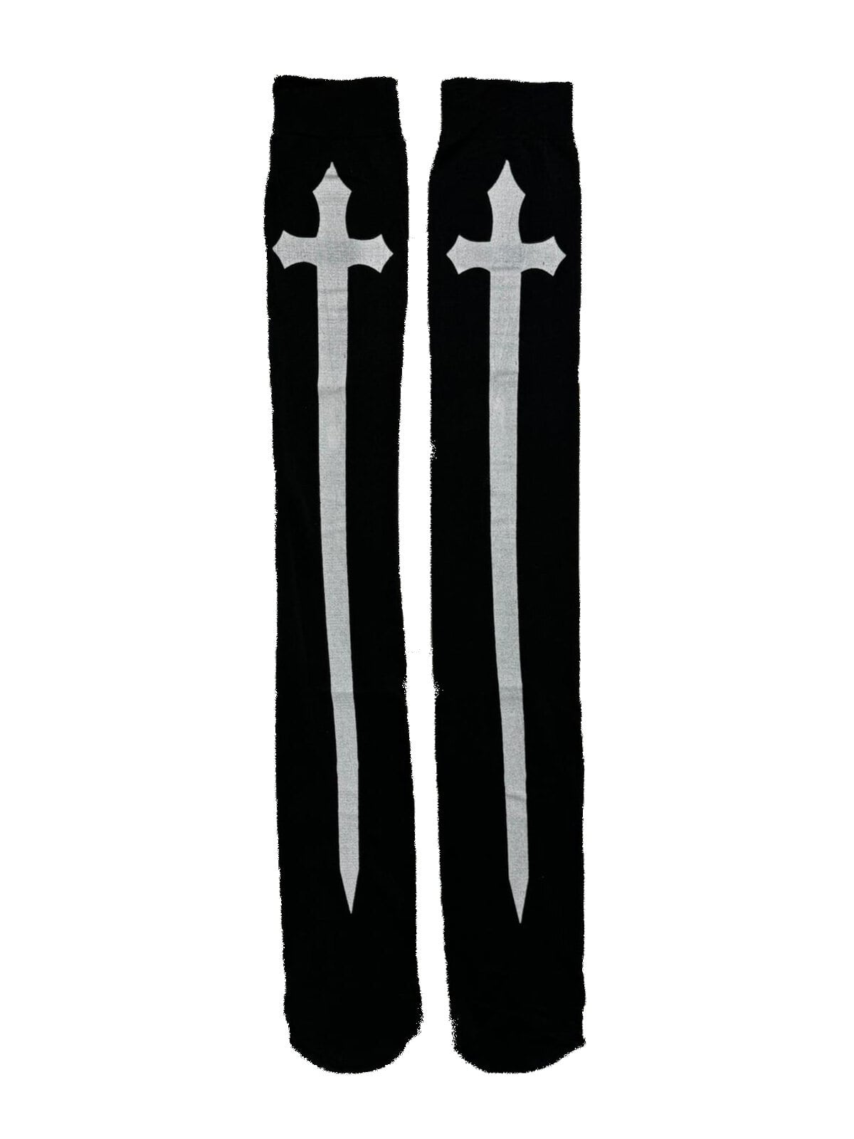 Gothic Cross Thigh High Stockings