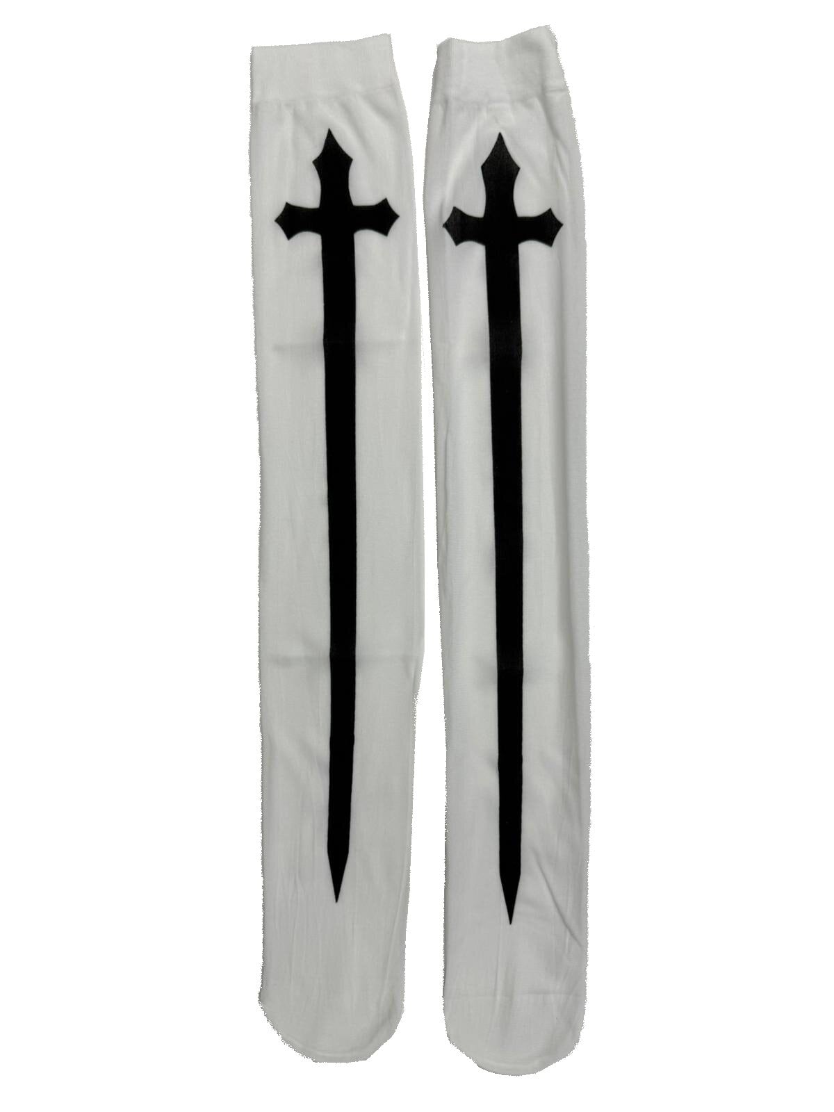 Gothic Cross Thigh High Stockings