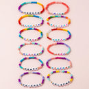 Card of 12 Assorted Colourful Friendship Bracelets