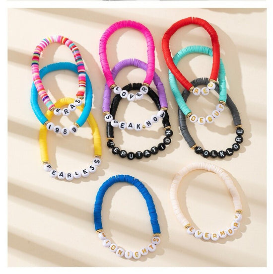 Card of 11 Assorted Colourful Album Bracelets