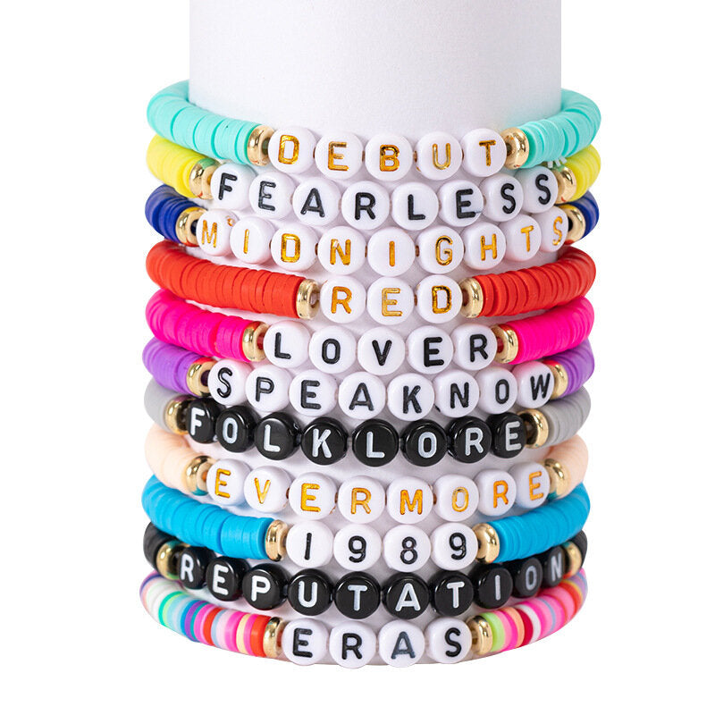 Card of 11 Assorted Colourful Album Bracelets