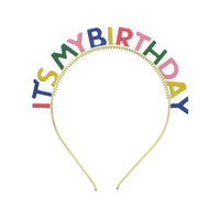 Multicolour "It's My Birthday" Headband