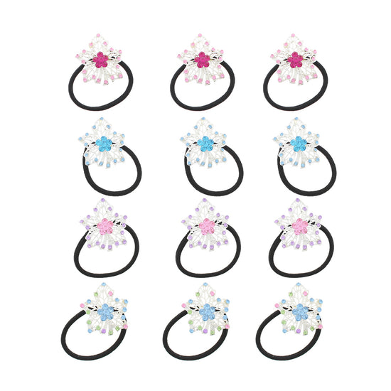 Flower with Stones on Hair Elastic