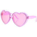 Diamante Stone Pink Heart Sunglasses