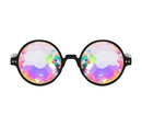 Black Kaleidoscope Glasses Round