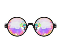 Black Kaleidoscope Glasses Round