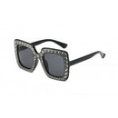 Oversized Diamante Square Sunglasses