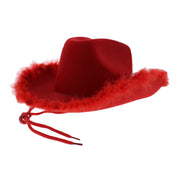 Cowboy Hat with Fur Outline