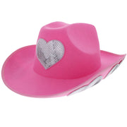 Sequinned Heart Cowboy Hat