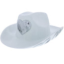 Sequinned Heart Cowboy Hat