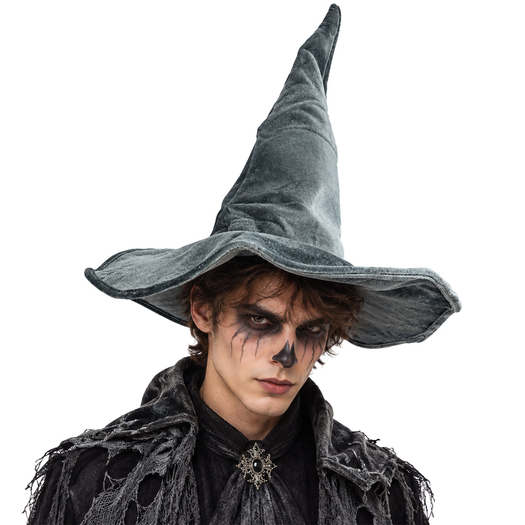 Velvet Tall Pointed Soft Gothic Witch Hat