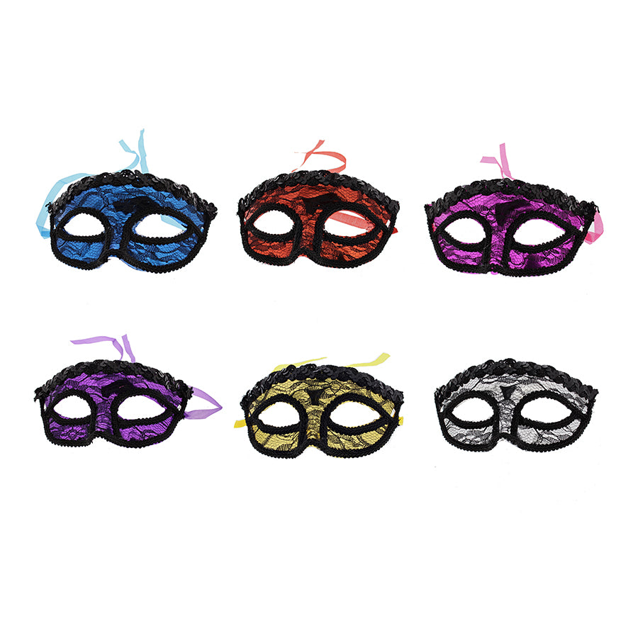 Assorted Sequin Outline Lace Masquerade Mask