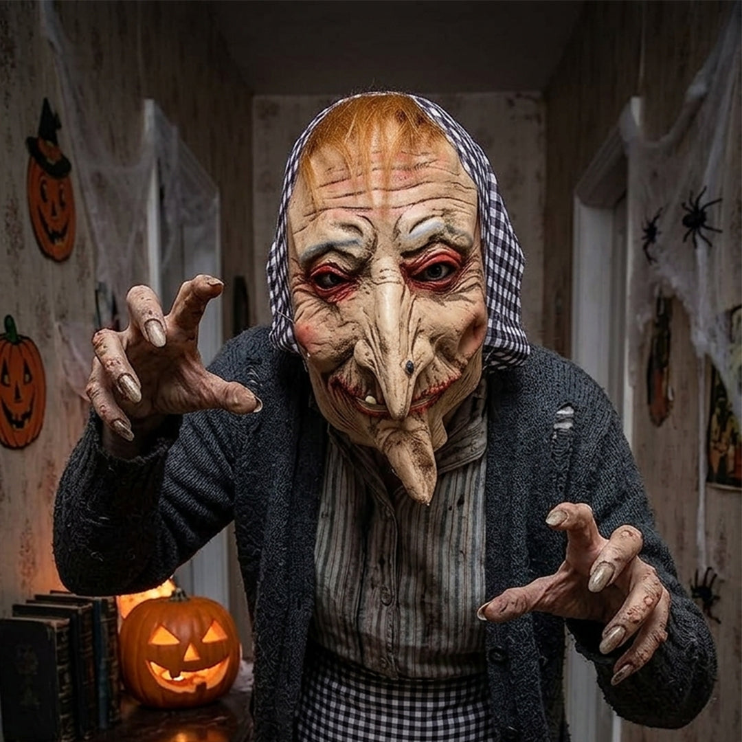 Scary Grandma Latex Head Mask